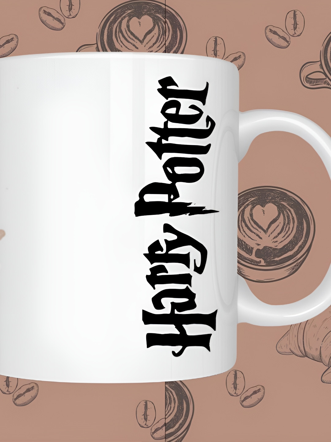 JAVA IMPRESSIONS White Typography Ceramic Easy to Clean Mug-350ml