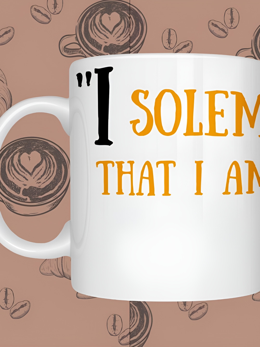 JAVA IMPRESSIONS Cute Sweetheart Heart White Typography Ceramic Handmade Mug-350ml