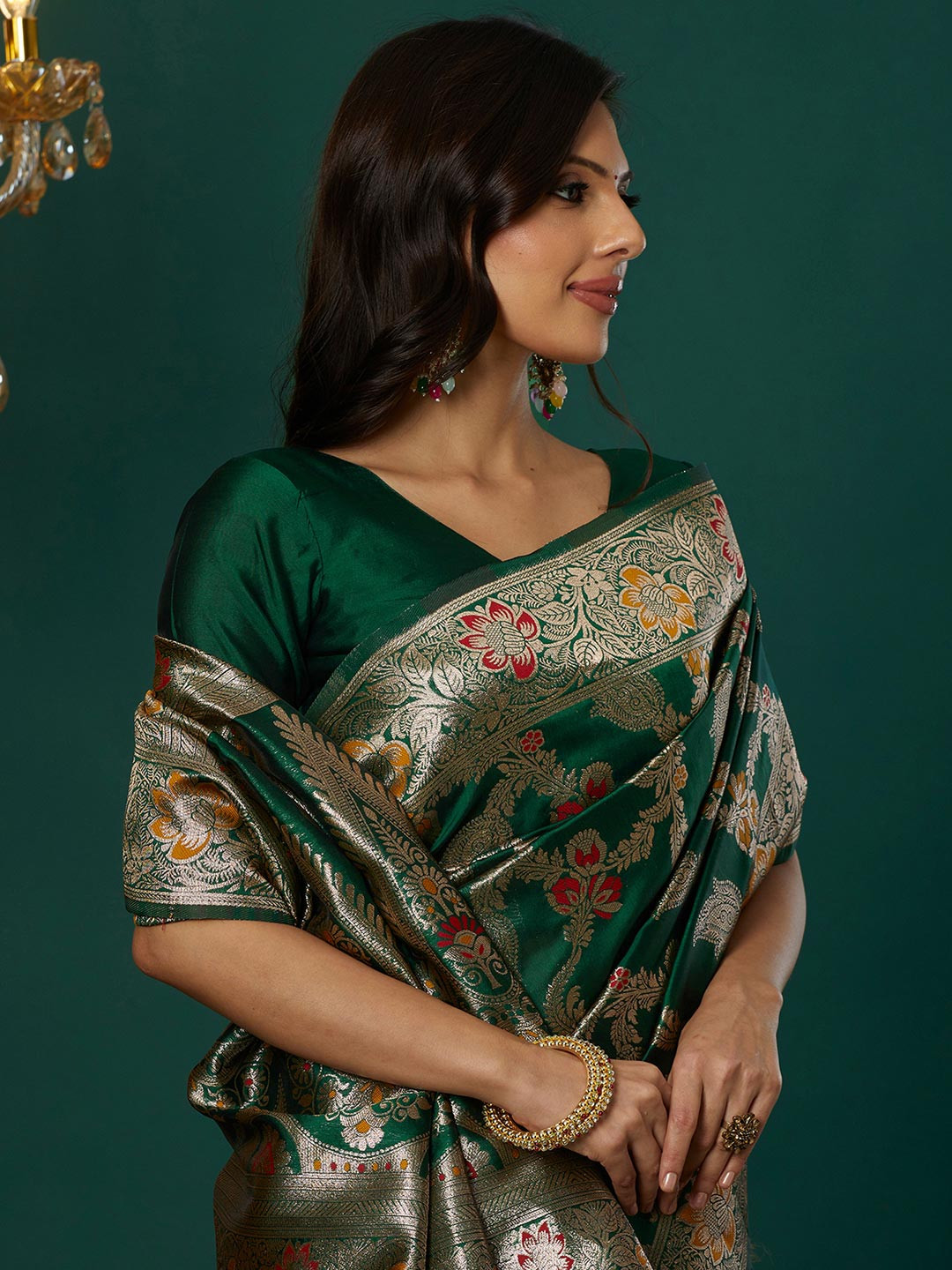 Satrani Woven Design Banarasi Saree