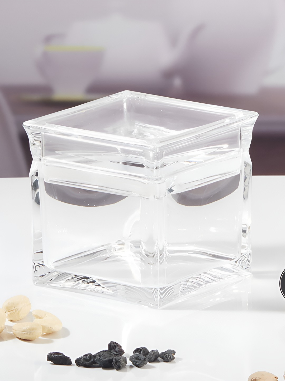 Kookee Transparent Acrylic Airtight Easy to Clean Container Jar 400 ml