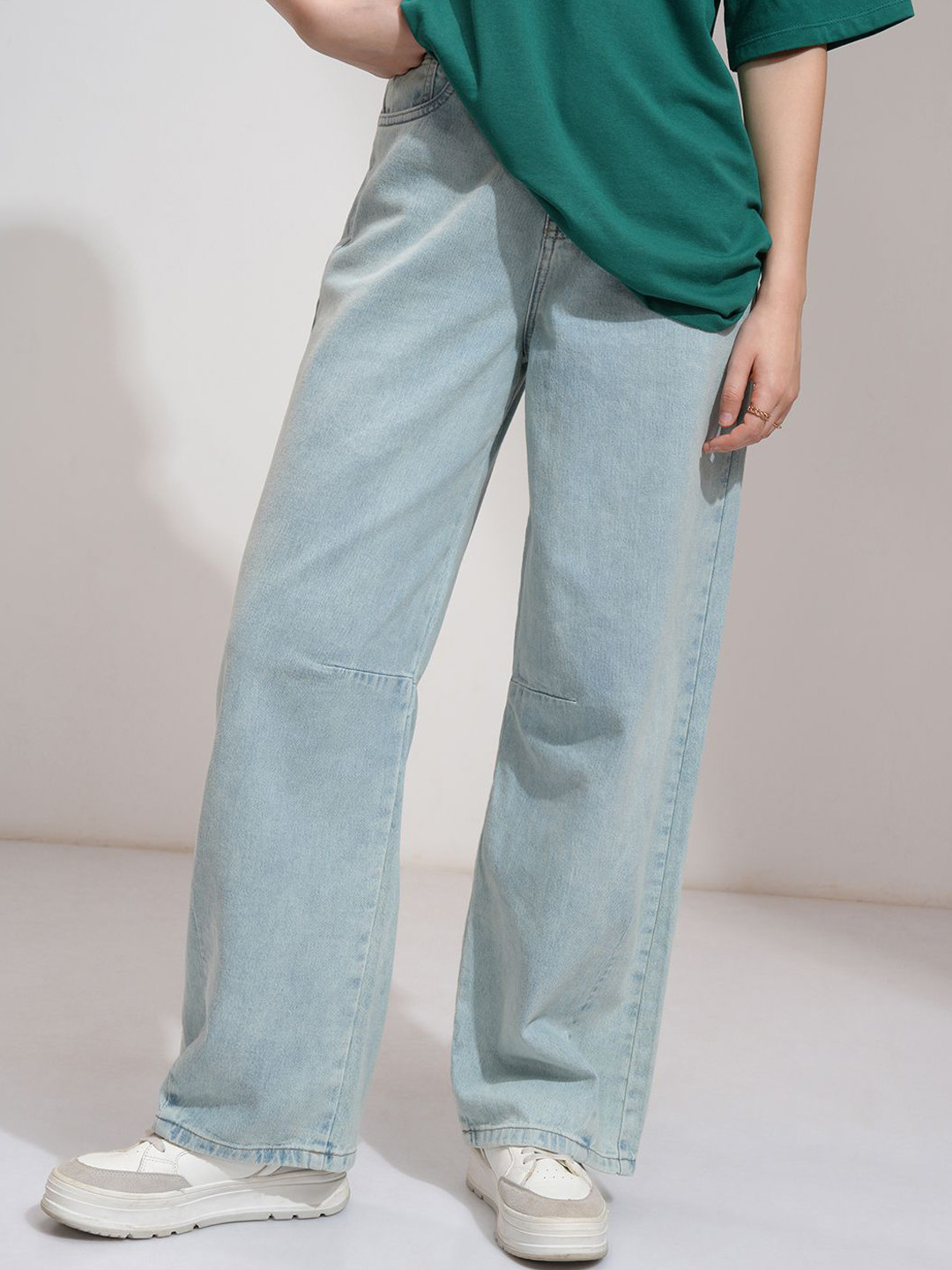 Tokyo Talkies Women Mid Rise Baggy Balloon Fit Jeans