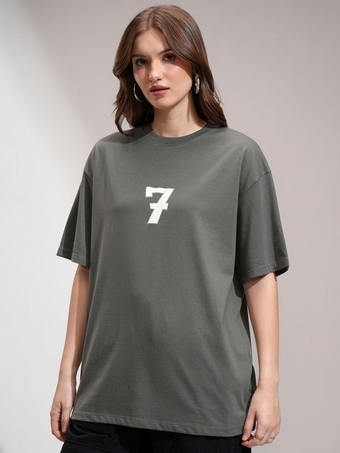Street By Tokyo Talkies Women Printed Drop Shoulder Oversized T-Shirt