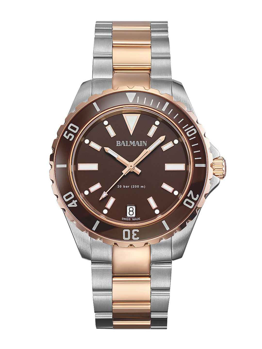 Balmain Ophrys Men Brass Dial & Stainless Steel Straps Analogue Watch B43483355