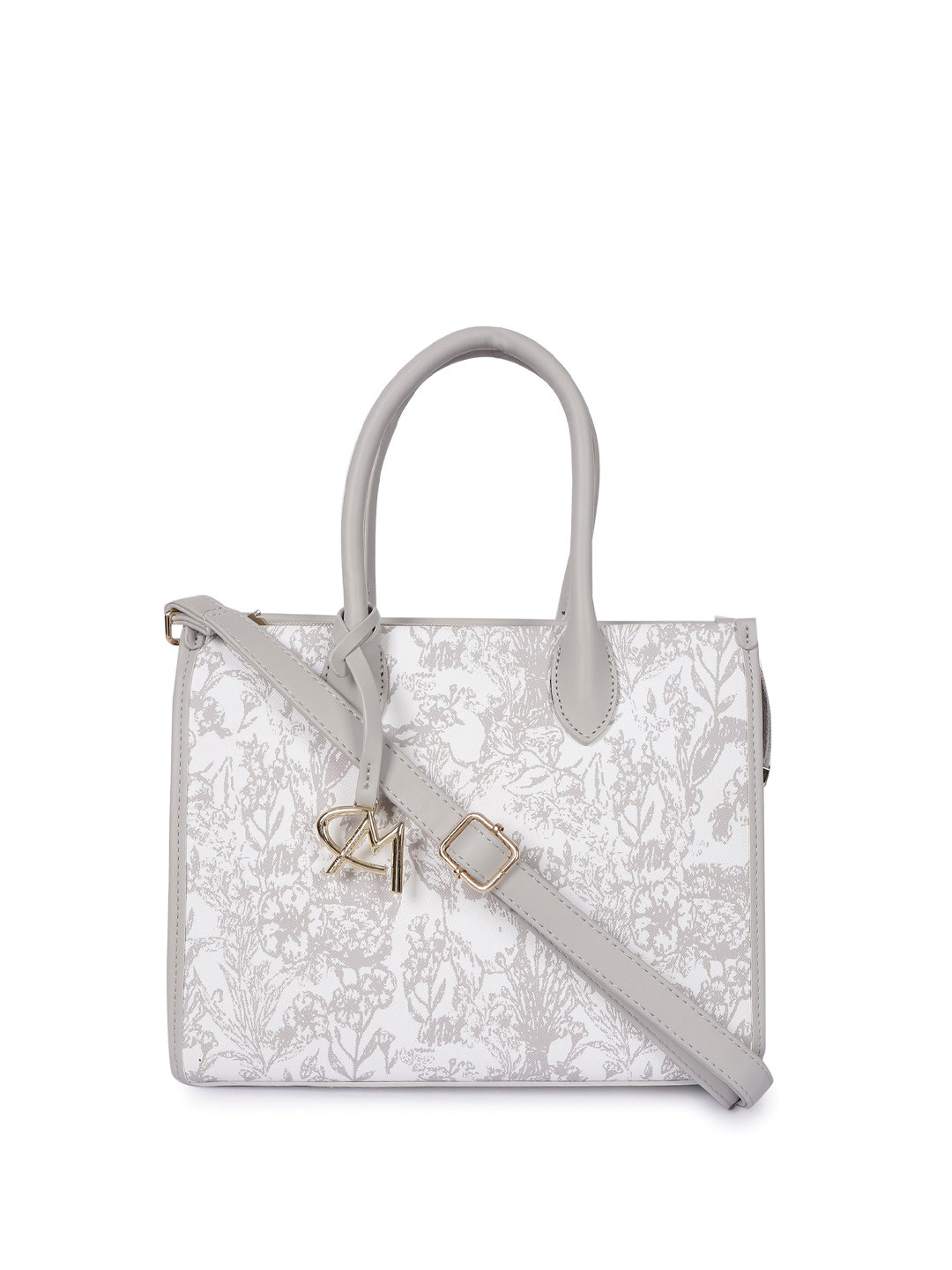 MAGNOLIA Floral Printed PU Structured Handheld Bag