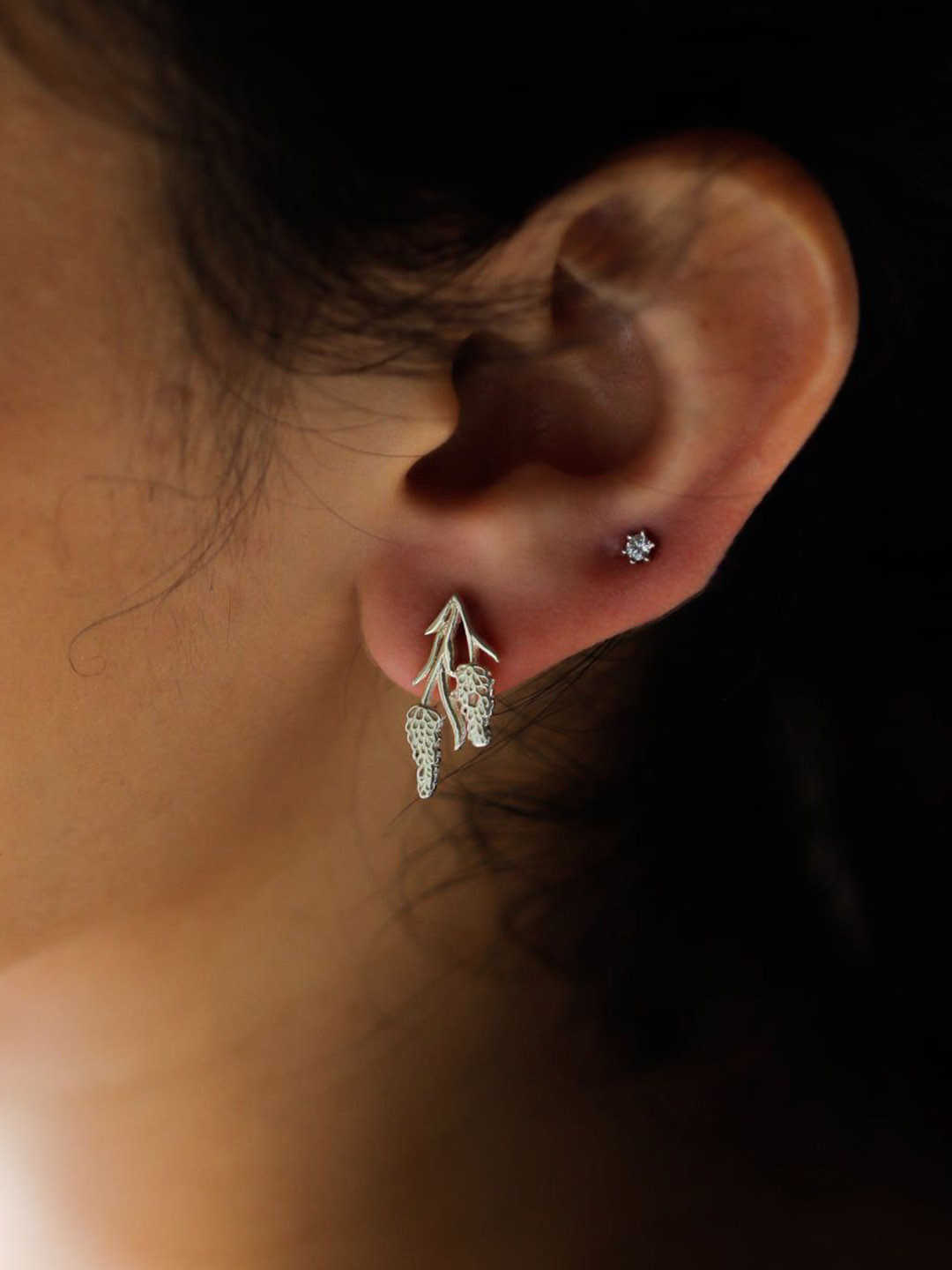 House of Aadyaa 925 Sterling Silver Classic Oxidised Drop Earrings