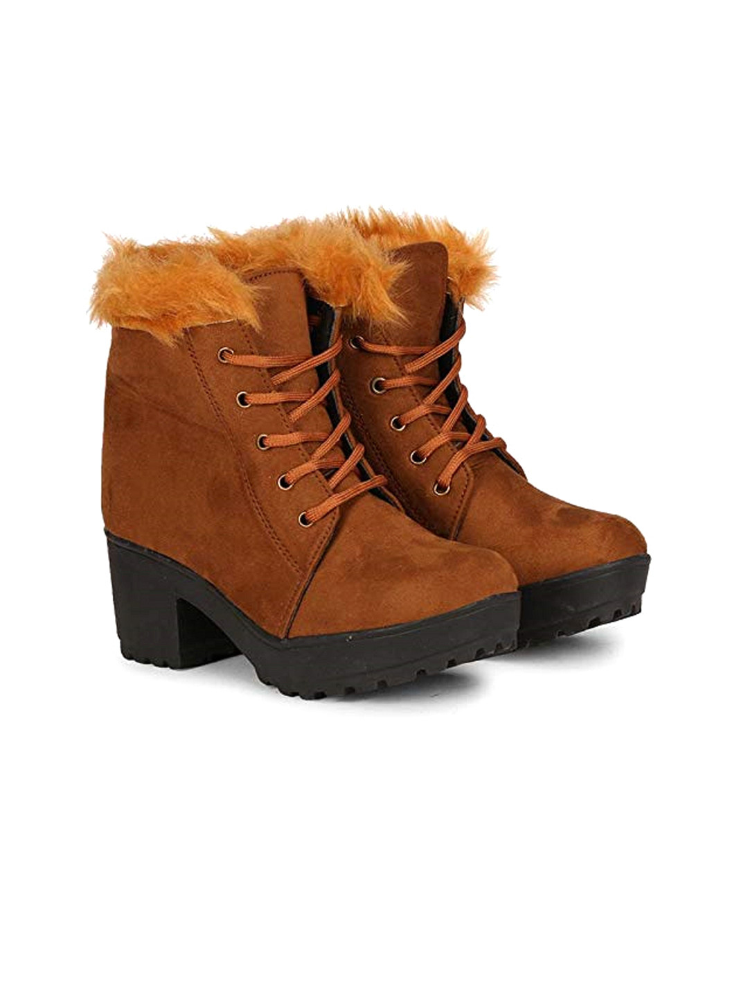 Commander Shoes Women Commander Fur Lace-Ups Winter Boots