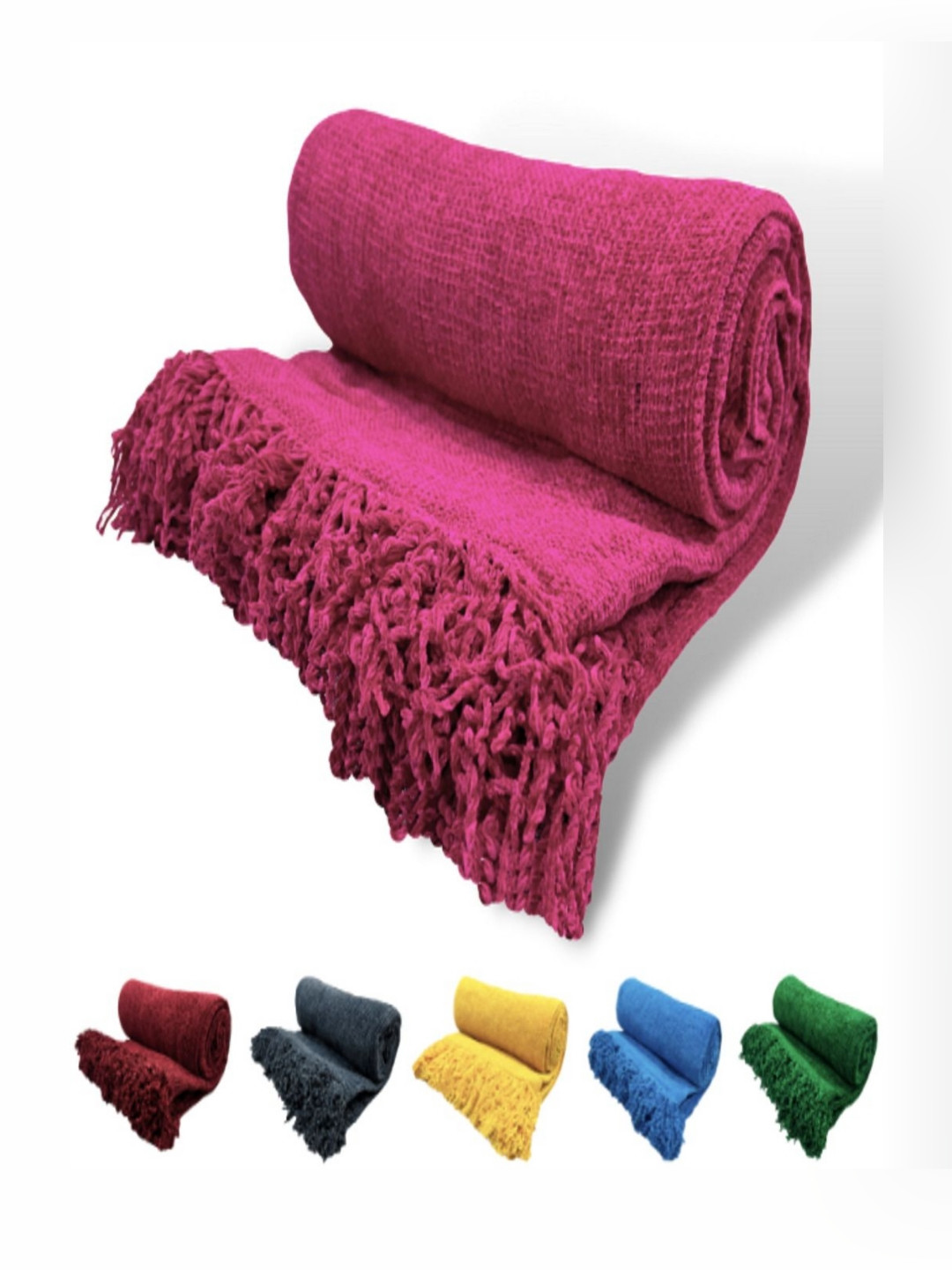 Fashion Throw Magenta Mild Winter 233 GSM Double Bed Blanket