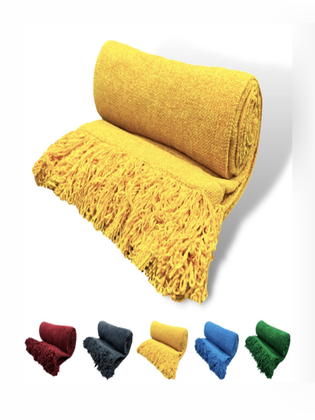 Fashion Throw Yellow Mild Winter 233 GSM Double Bed Blanket
