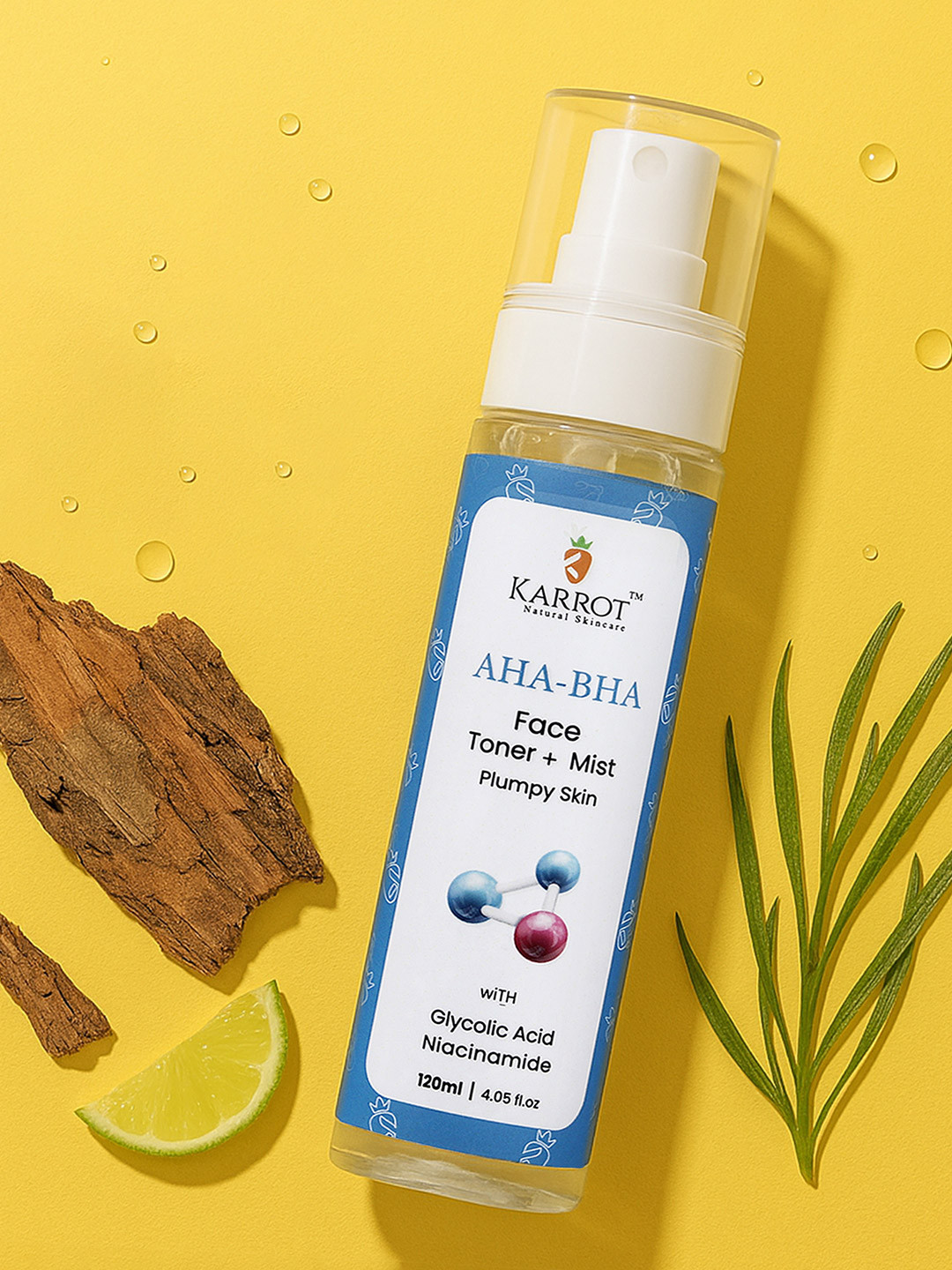 KARROT NATURAL SKINCARE AHA-BHA Face Toner With Glycolic Acid & Niacinamide - 120 ml