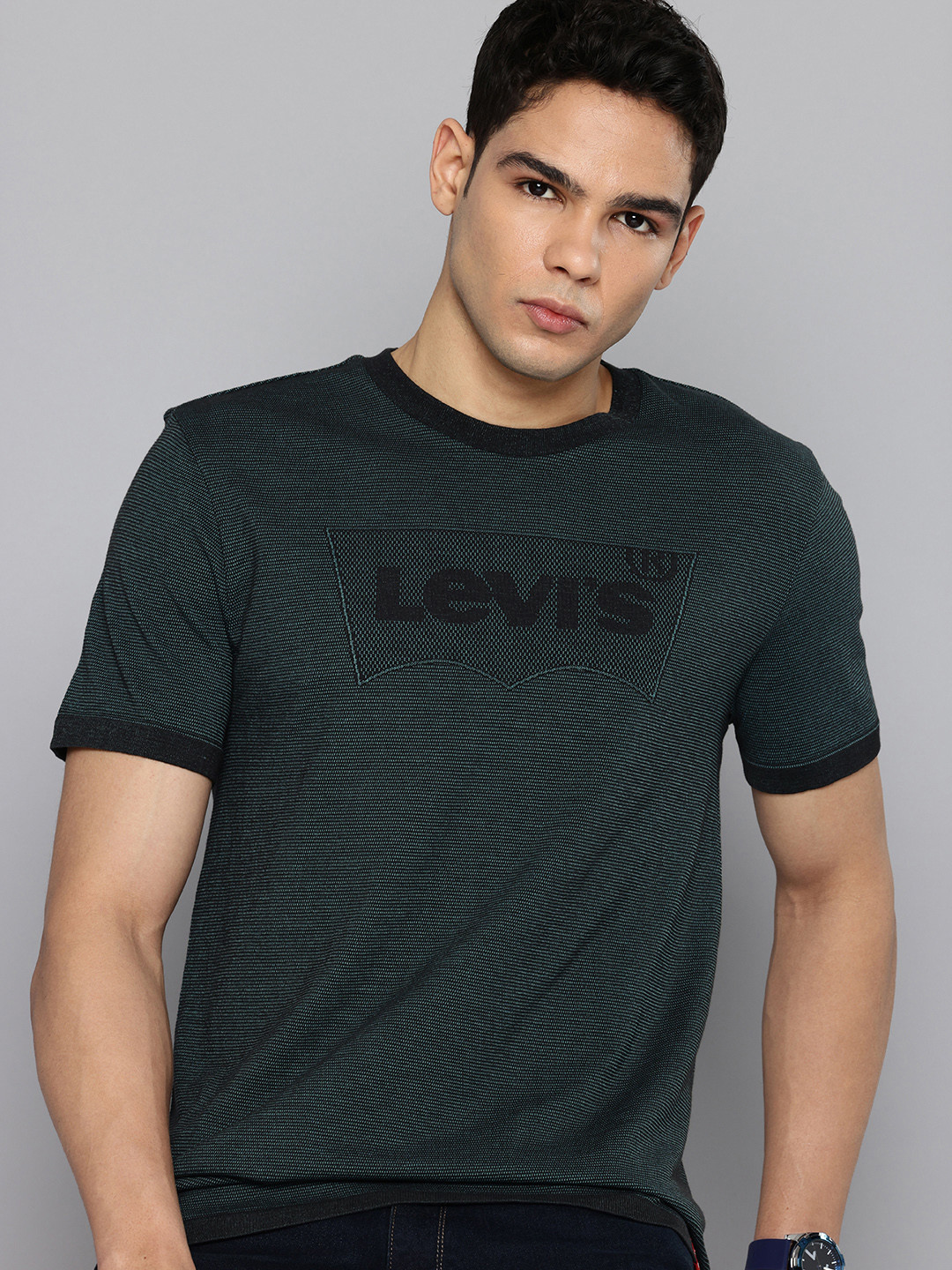 Levis Self Design & Brand Logo Slim Fit T-shirt
