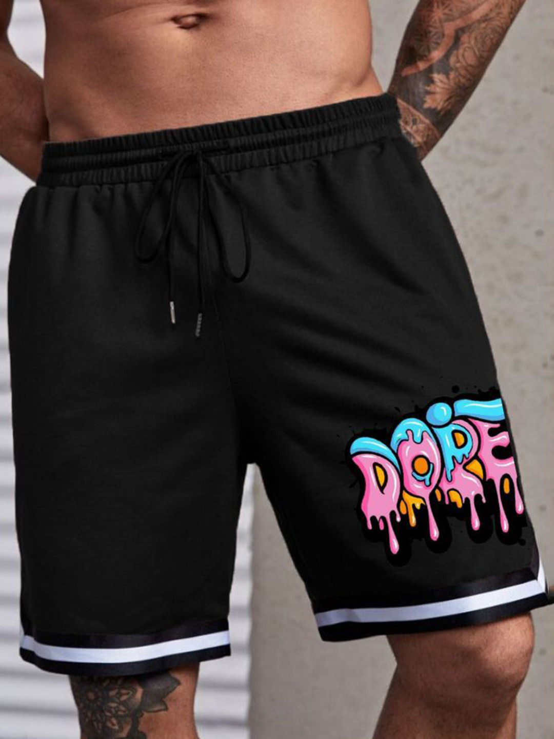 MASCARI Men Twill Tape Dope Printed Dri-FIT Sports Shorts