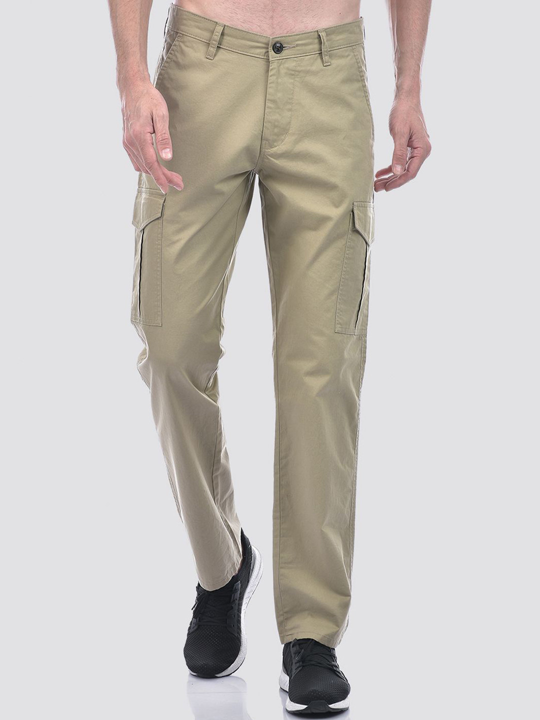 Numero Uno Men Cotton Regular Fit Low-Rise Cargos Trousers