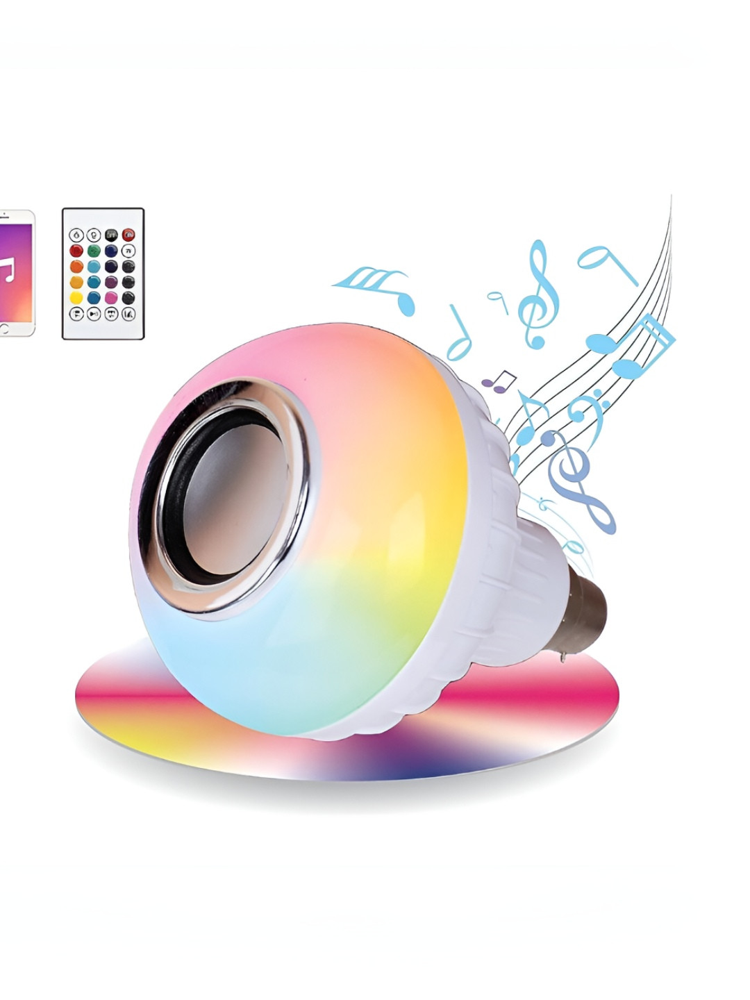 Kuber Industries White & Yellow 12 W 8-Color Mode Smart Bulb For Home