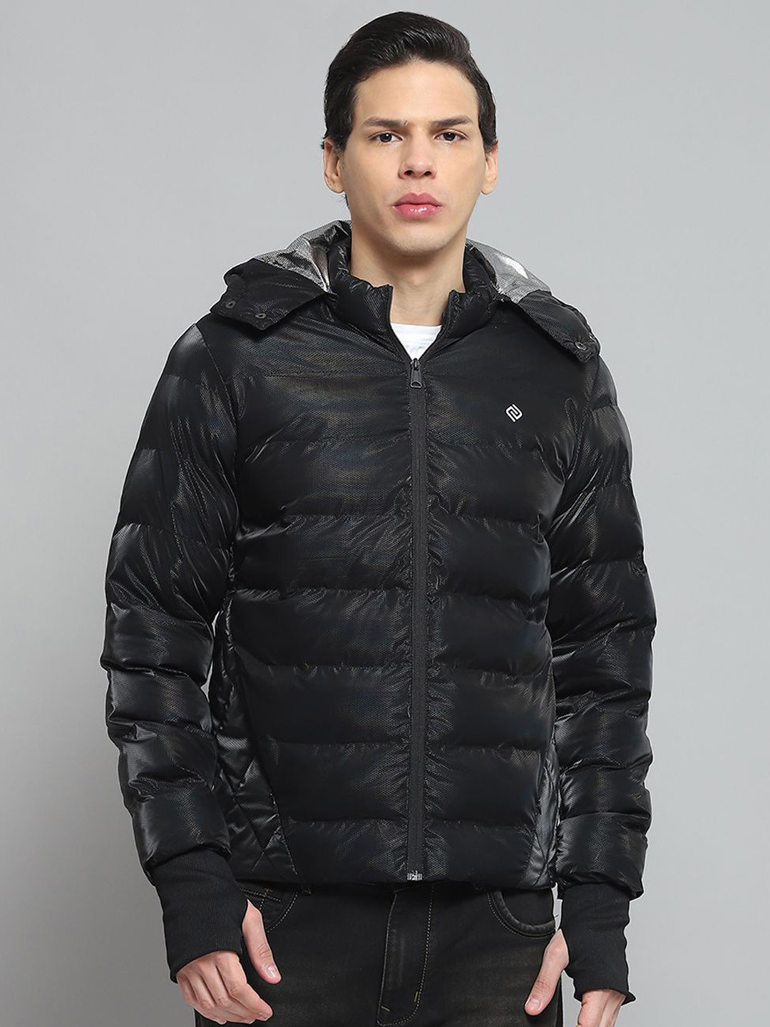 Cloak & Decker Men Hooded Solid Casual Lightweight Puffer Jacket