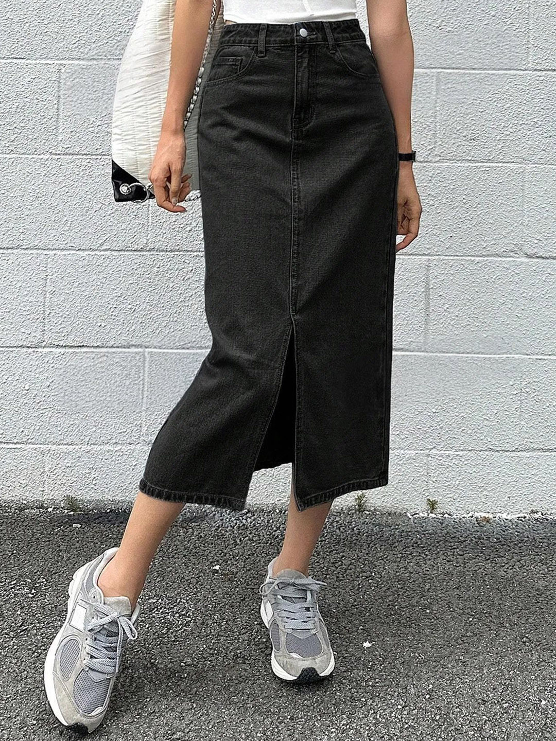 dolsia Denim A-Line Midi Skirts