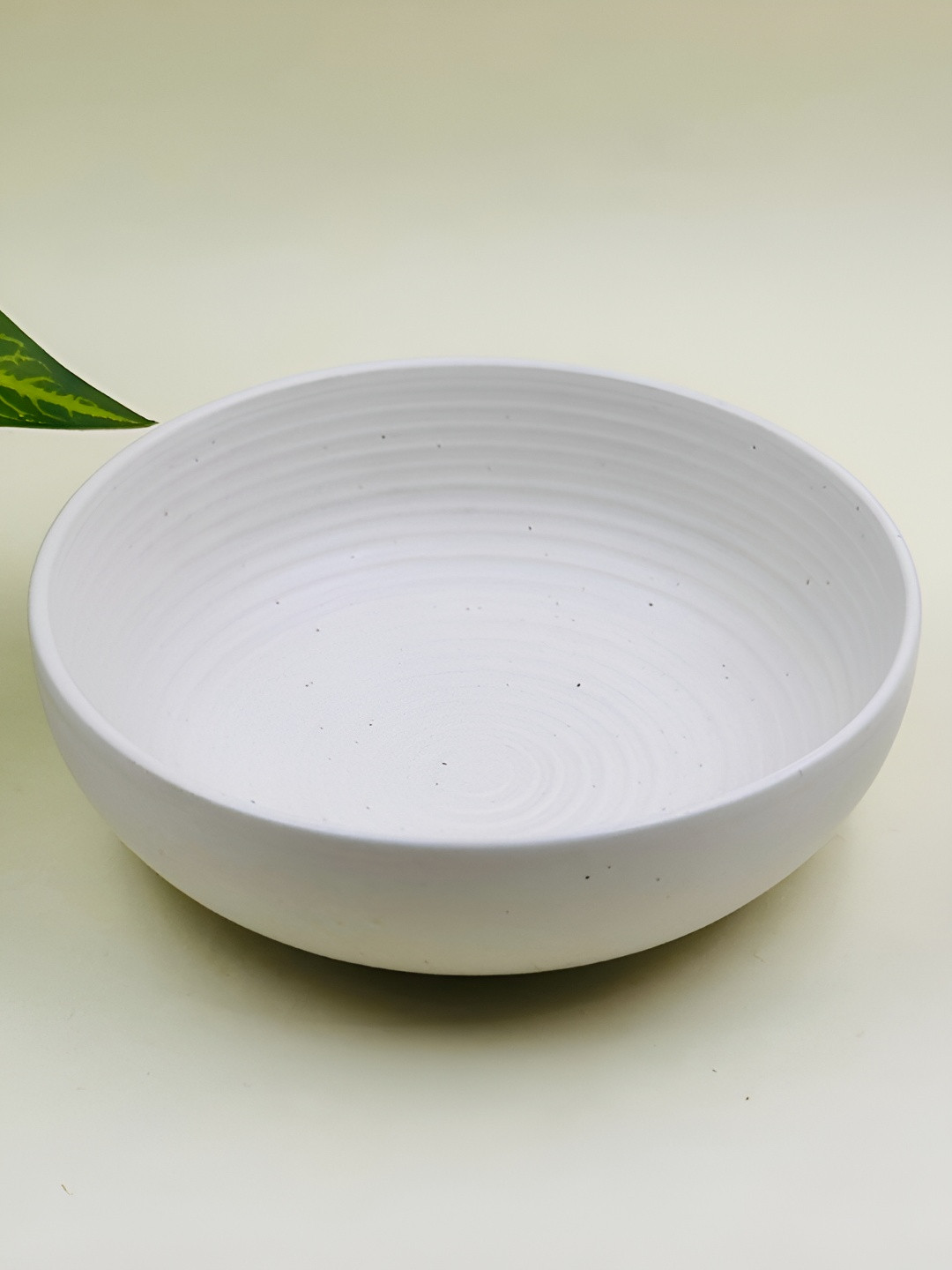 Lupaava White Matte Ceramic Microwave Safe Serving Bowl 700 ml