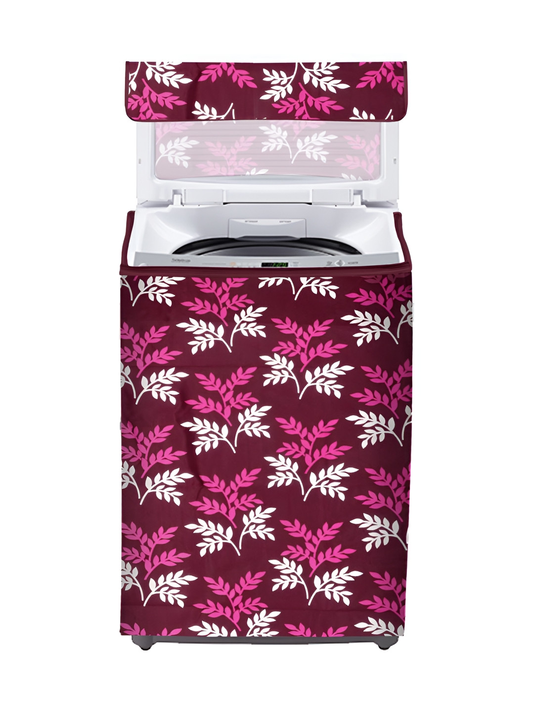 Dakshya Industries Purple & Pink Printed Washing Machine Cover