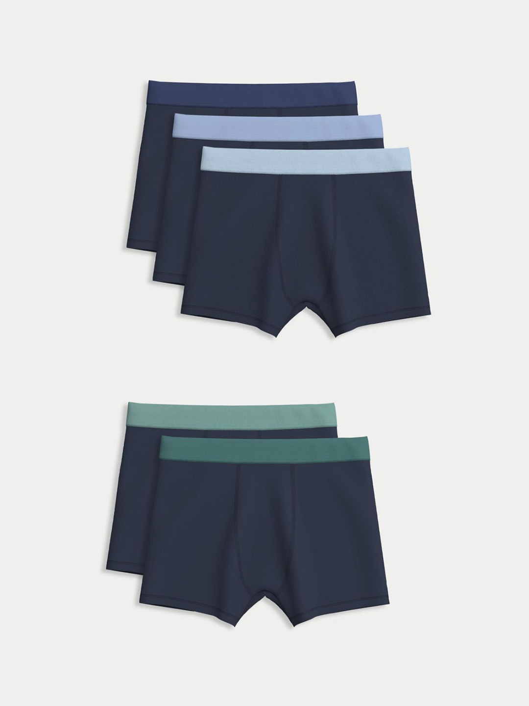 Marks & Spencer Boys Pack Of 5 High Rise Trunks Briefs T711464VBLACK MIX