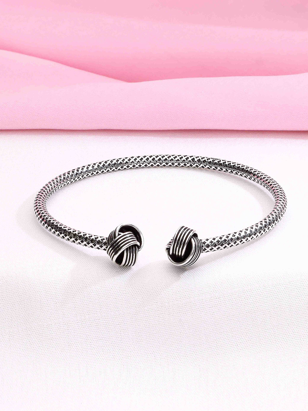 KAI JEWEL 925 Sterling Silver Rhodium-Plated Ethereal Intricacy Cuff Bracelet