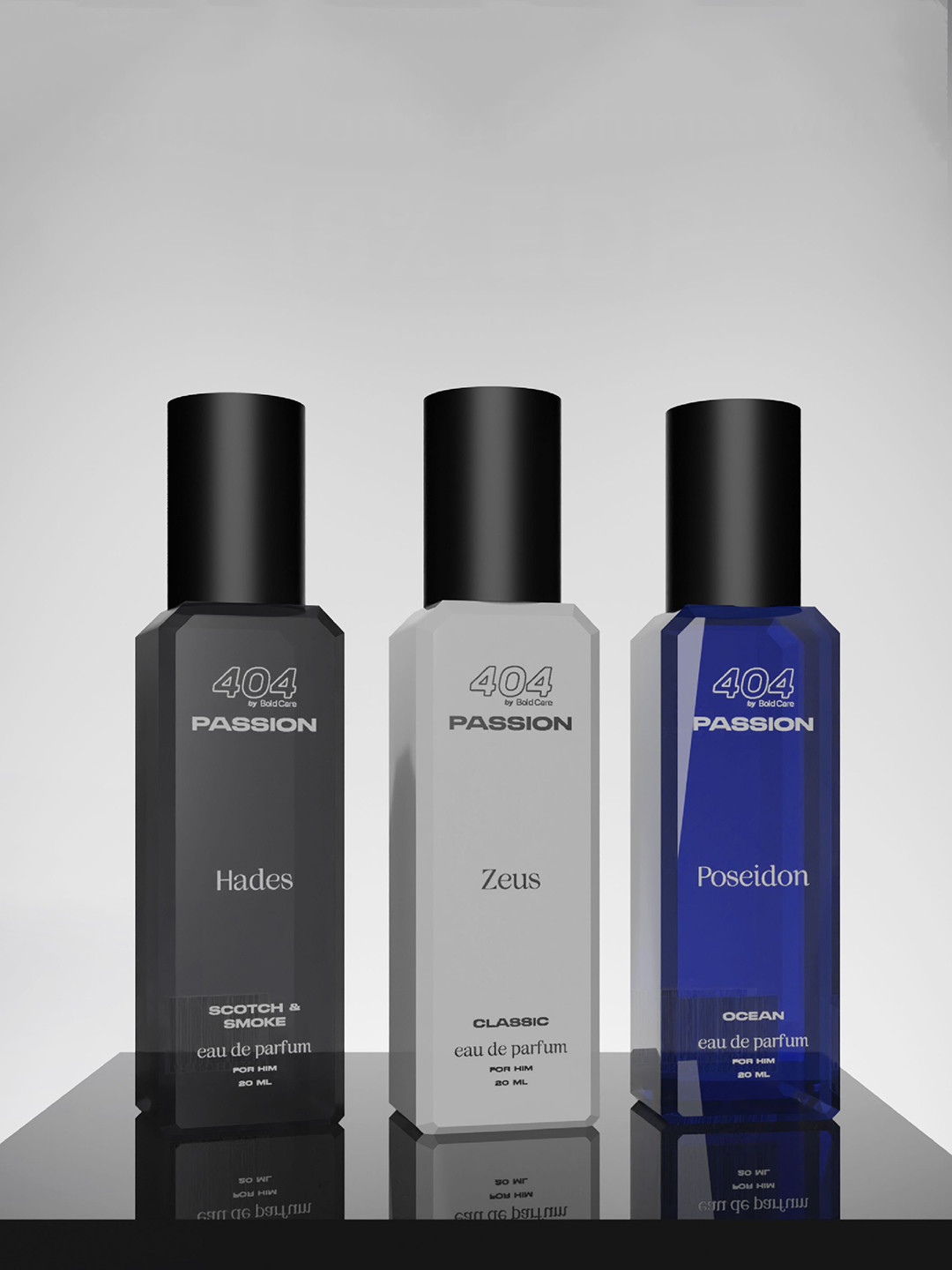 Bold Care Set Of 3 Zeus, Hades & Poseidon Long Lasting EDP - 20 ml Each