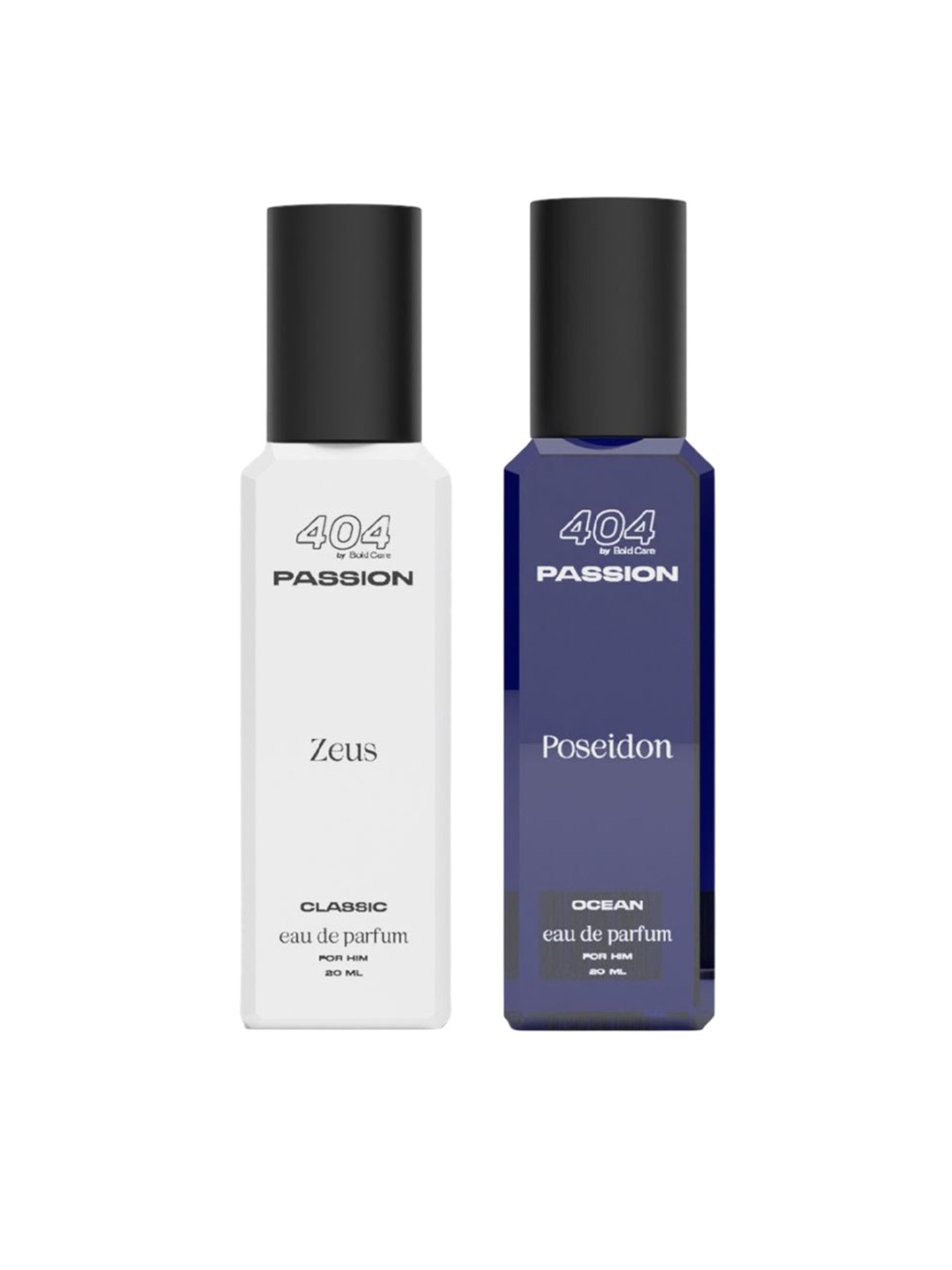 Bold Care Men Set Of 2 Zeus Classic & Poseidon Ocean Long Lasting EDP - 20 ml Each