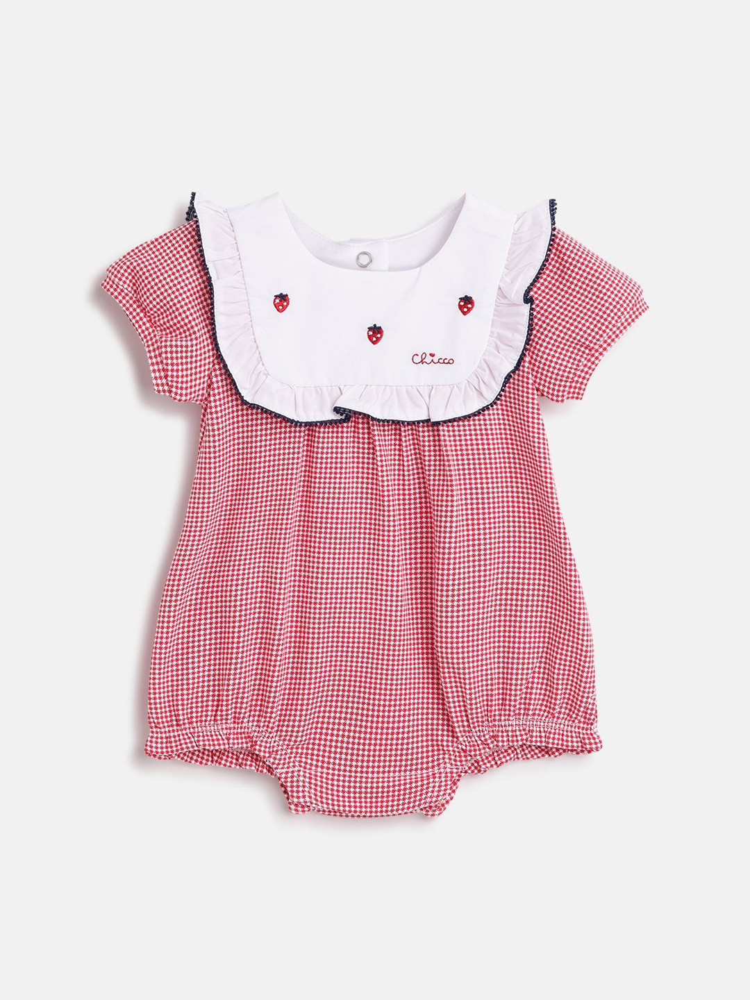 Chicco Girls Printed Short Sleeve Rompers