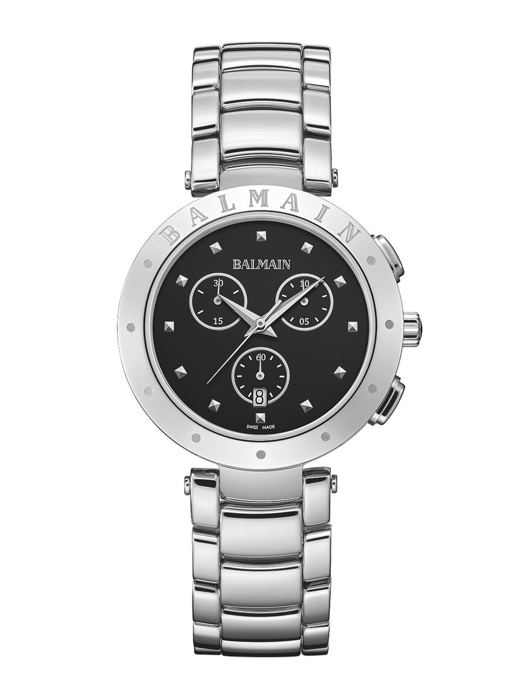 Balmain Women Brass Embellished Dial & Stainless Steel Bracelet Style Straps Analogue Watch B62513366