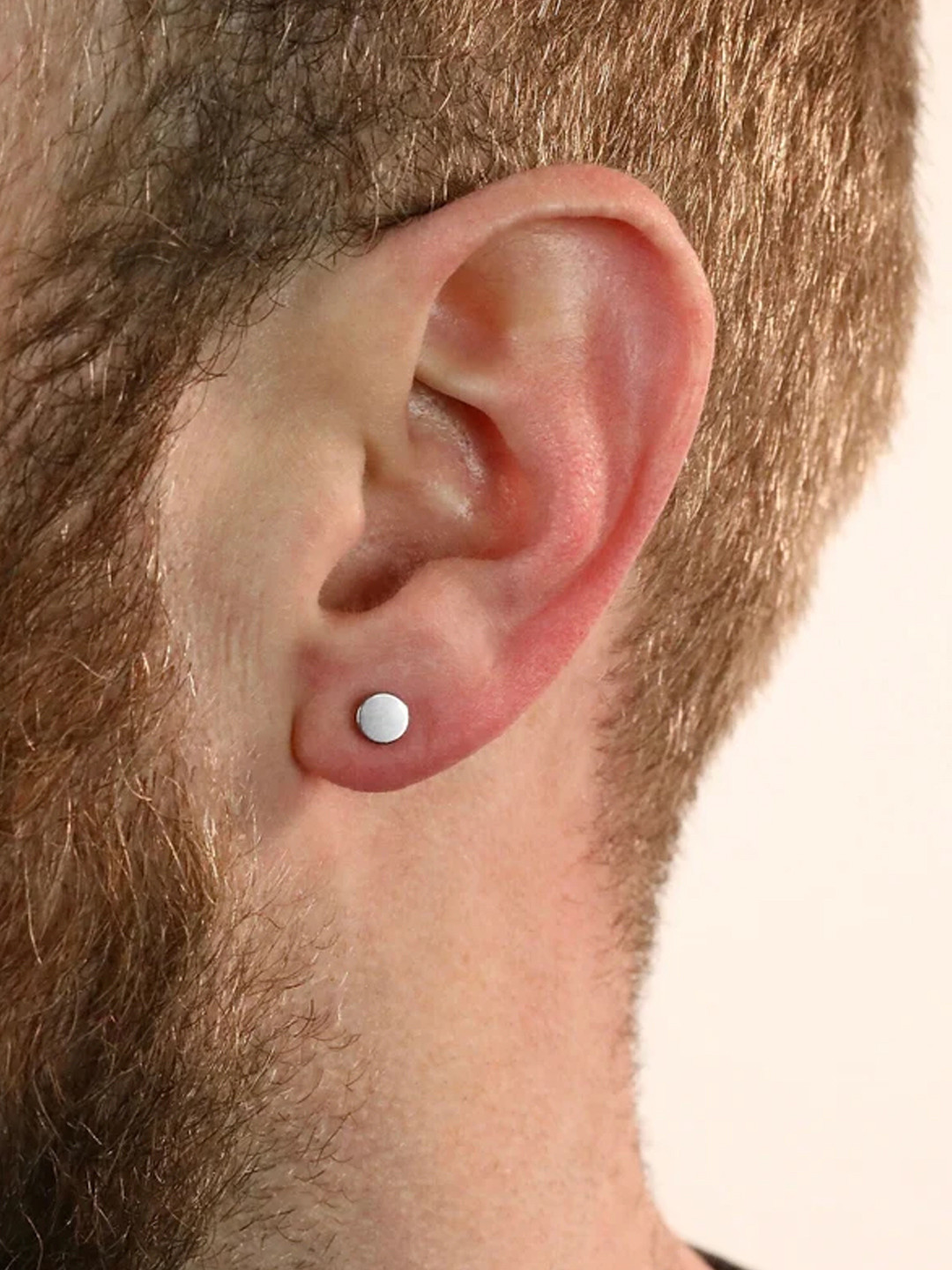 Goldnera Mens 925 Sterling Silver Circular Shaped Minimal Studs