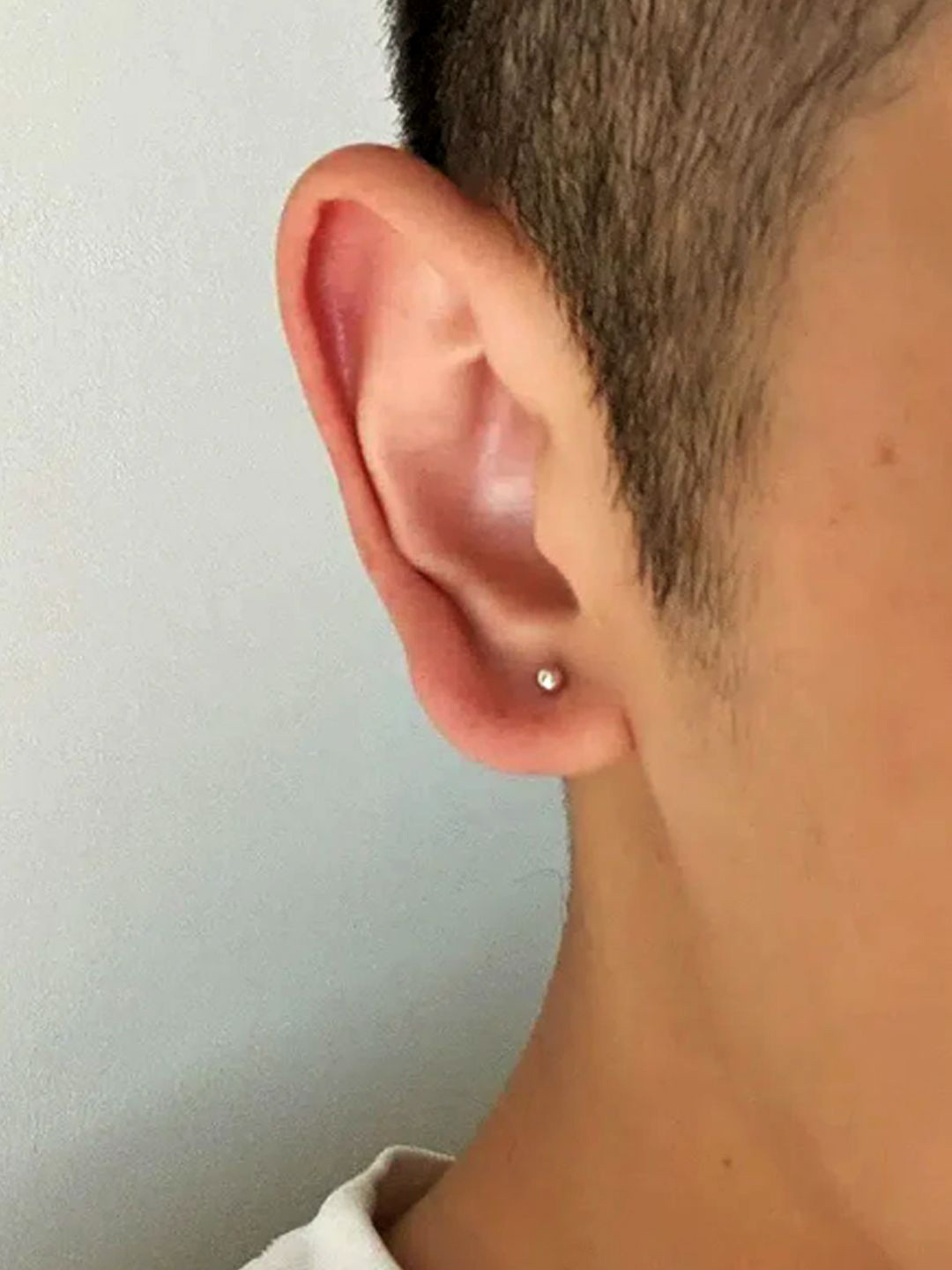 Goldnera Mens 925 Sterling Silver Contemporary Shaped Minimal Studs