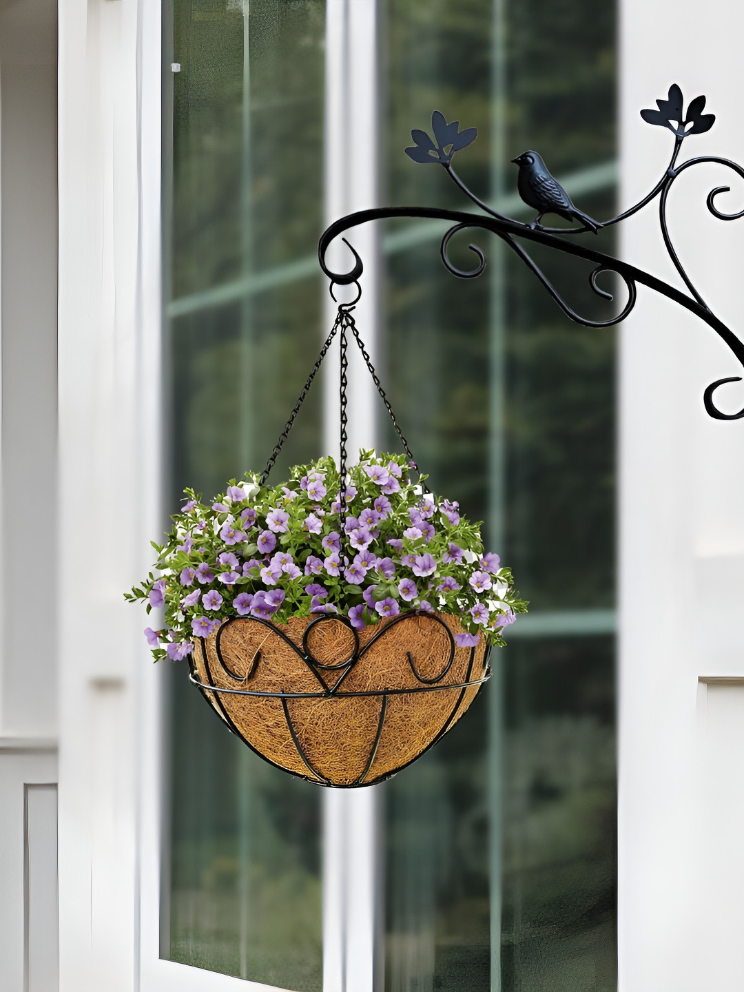 Garden King Black Royal Designer Basket Planter