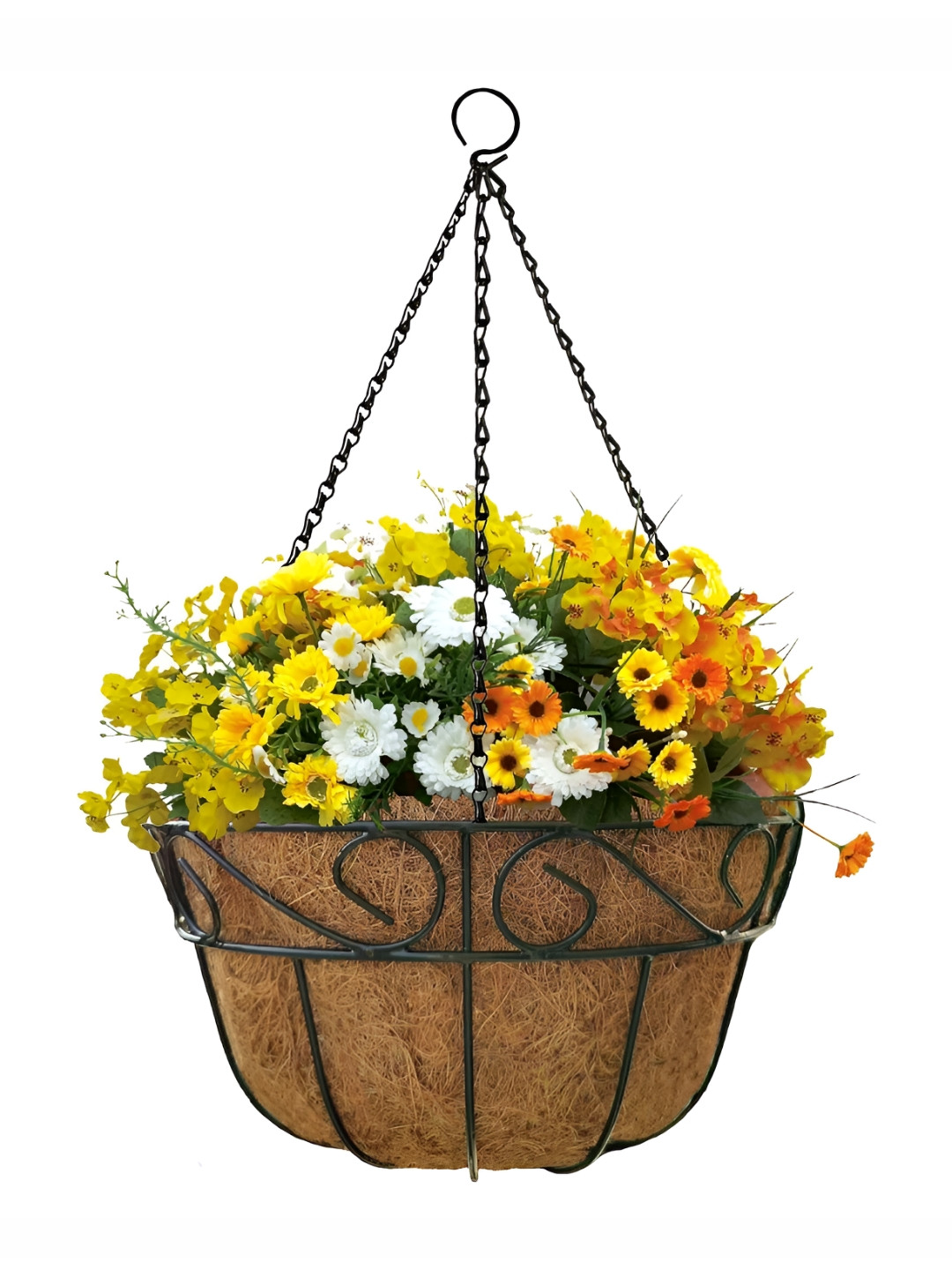 Garden King Black 14 Inch Classic Spiral Design Planters