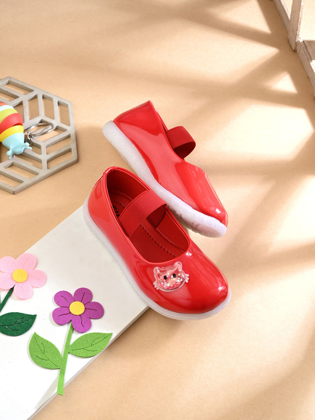 STEFENS Girls Mary Jane with Bows Flats