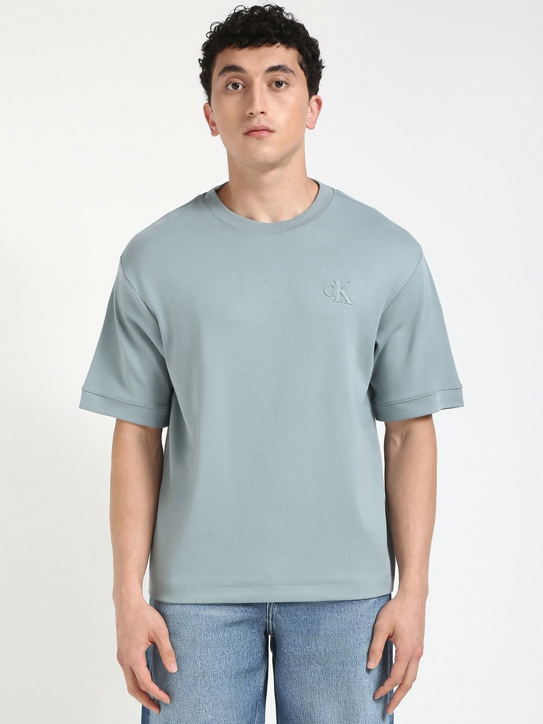 Calvin Klein Jeans Men Drop-Shoulder Sleeves Pockets T-shirt
