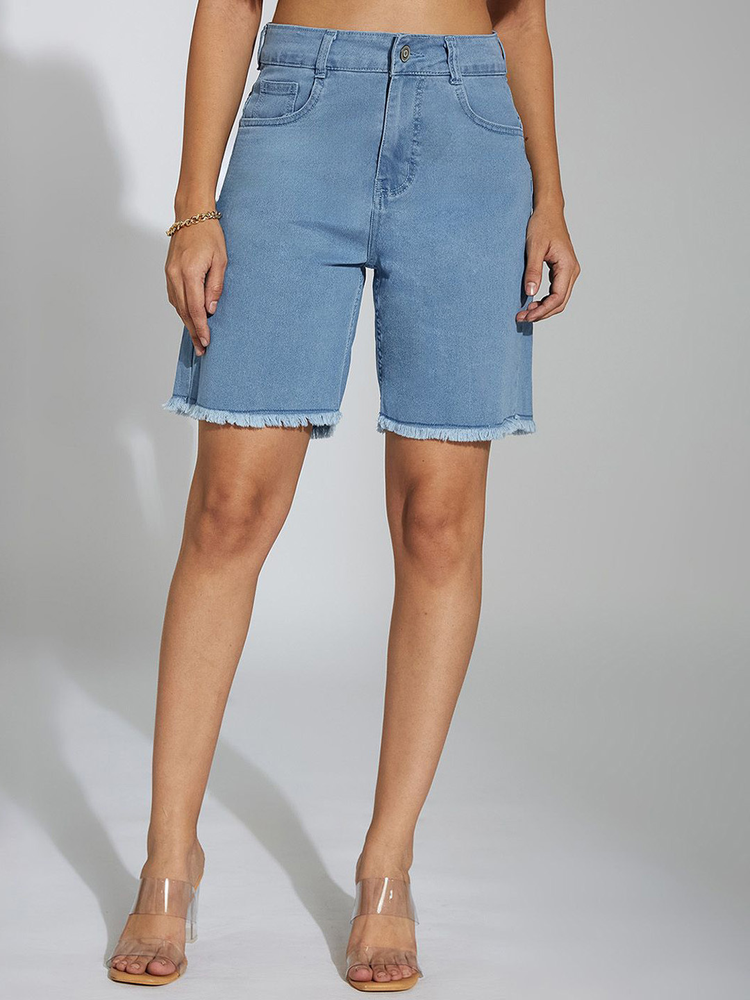 Miss Chase Women High-Rise Denim Shorts