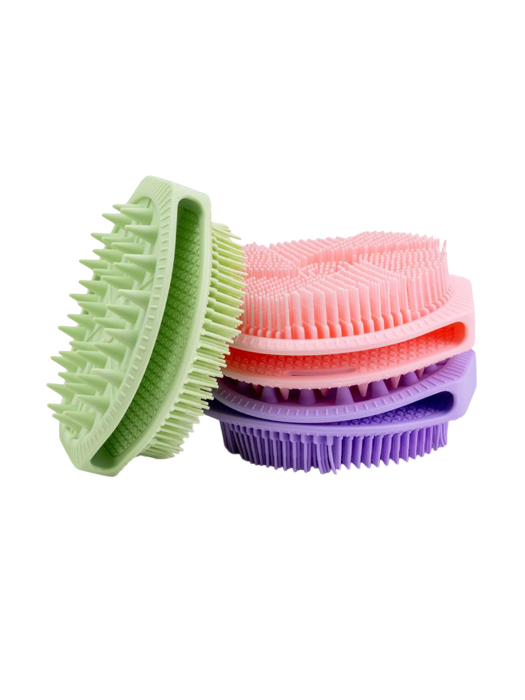 Getmecraft Exfoliating Silicone Bath Brush & Body Scrubber - Pink