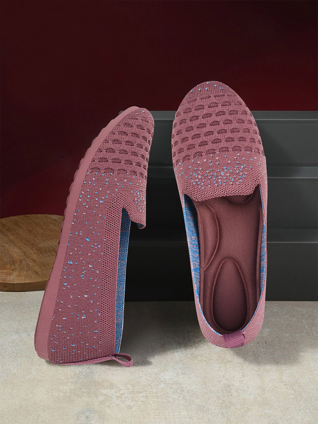 Tiny Bugs Women Woven Design Slip-On Sneakers