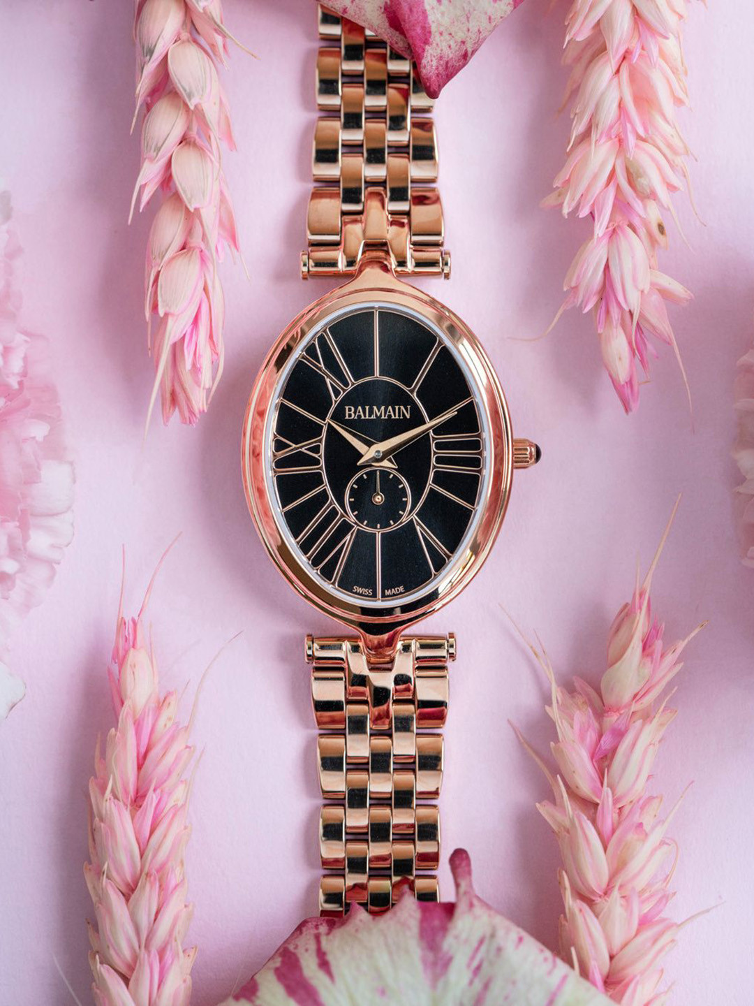 Balmain Women Brass Dial & Stainless Steel Bracelet Style Straps Analogue Watch B81193362