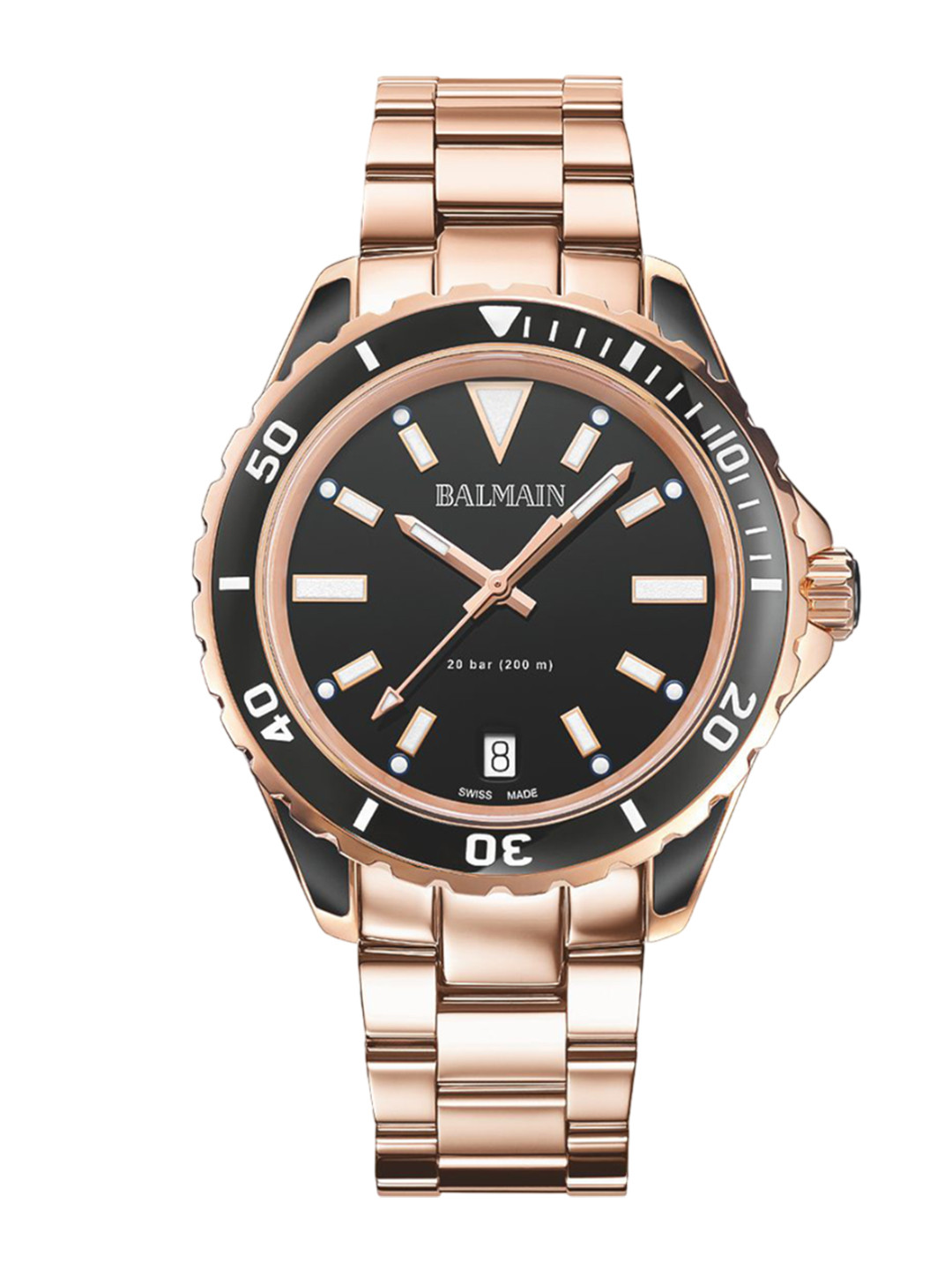 Balmain Women Brass Patterned Dial & Stainless Steel Straps Analogue Watch B43373365