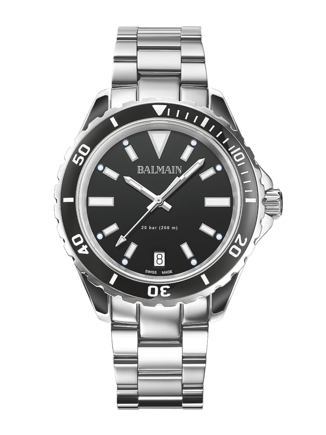 Balmain Women Brass Patterned Dial & Stainless Steel Straps Analogue Watch B43313365
