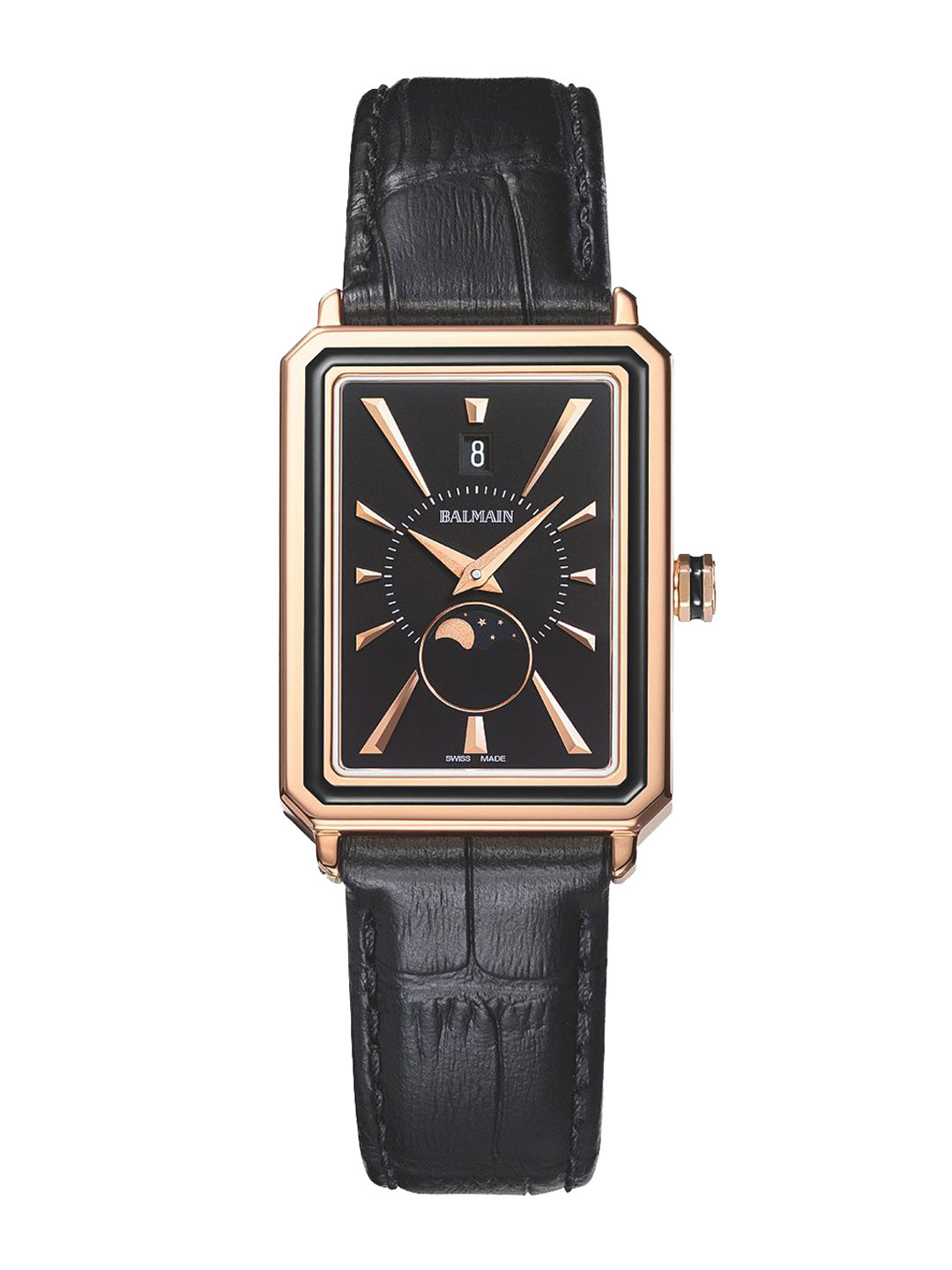 Balmain Women Brass Patterned Dial & Leather Bracelet Style Straps Analogue Watch B44193265