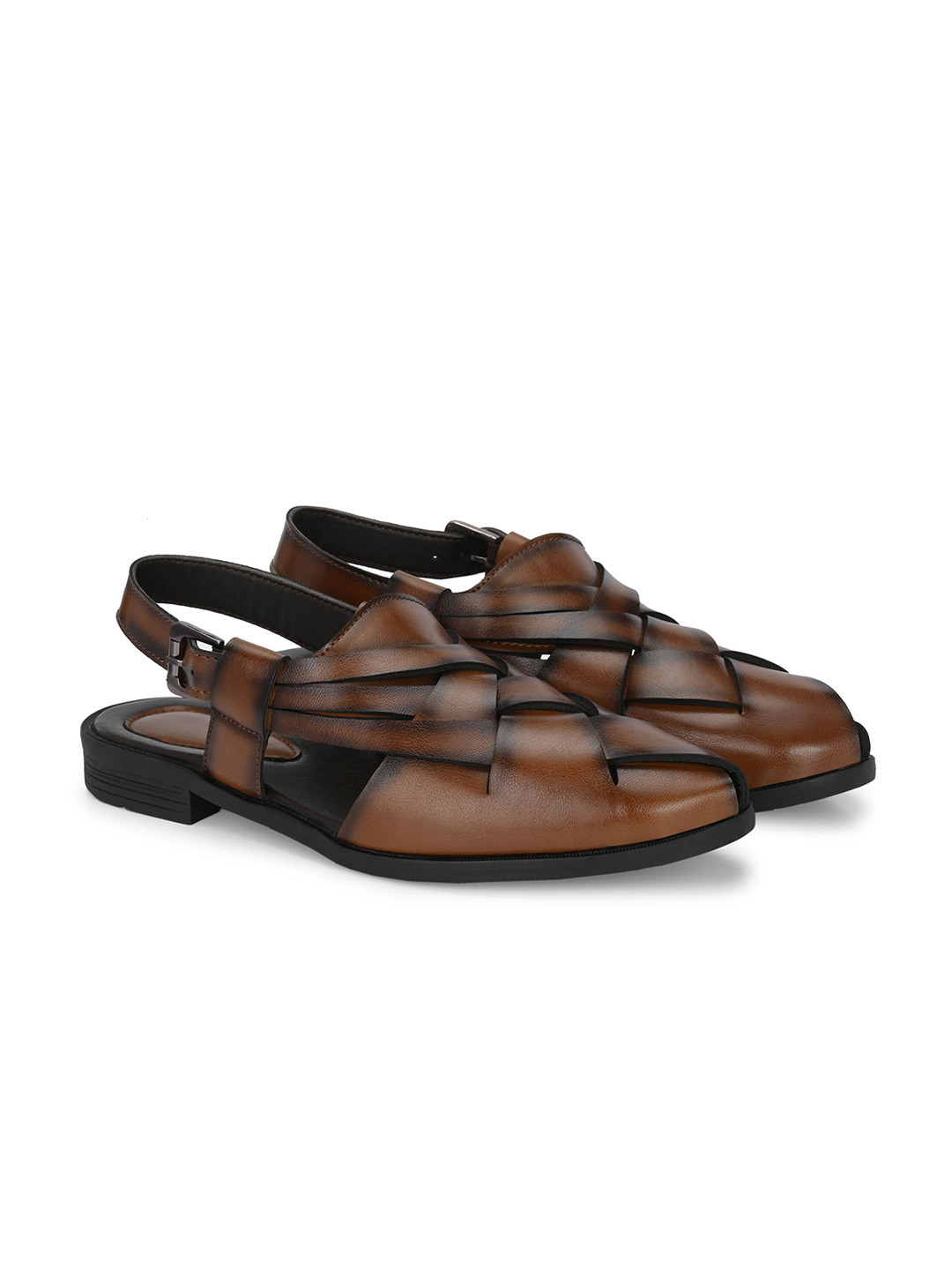 RDXO Men Textured Leather Sandals