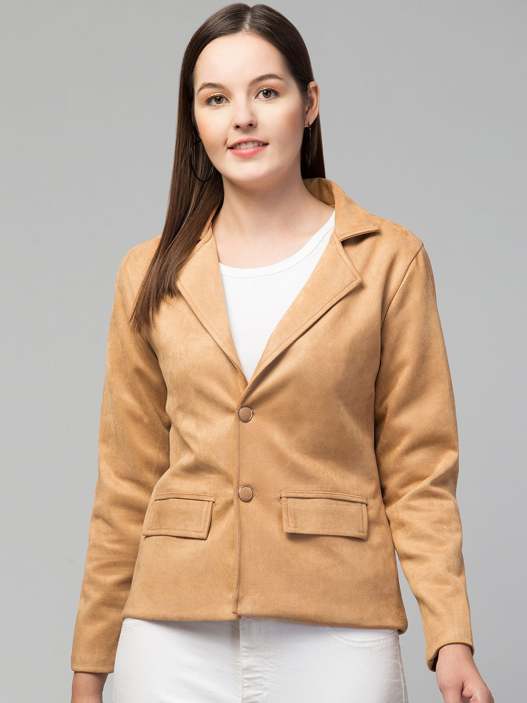 Fruba Notched Lapel Single-Breasted Formal Blazer