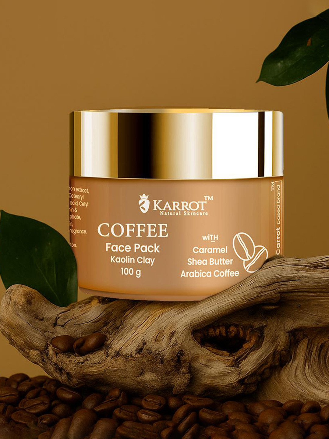 Karrot Natural Skincare Coffee Face Pack for Skin Tan Removal & Brighten Face- 100g