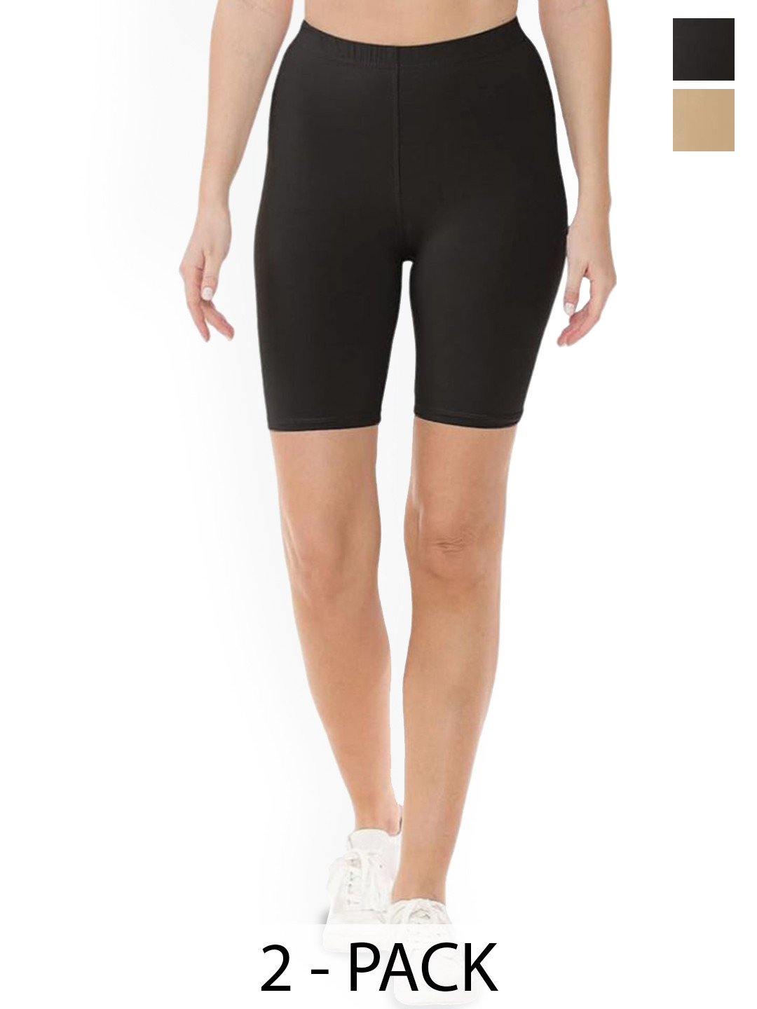 BODYMIST Women Pack of 2 Cycling Sports Shorts
