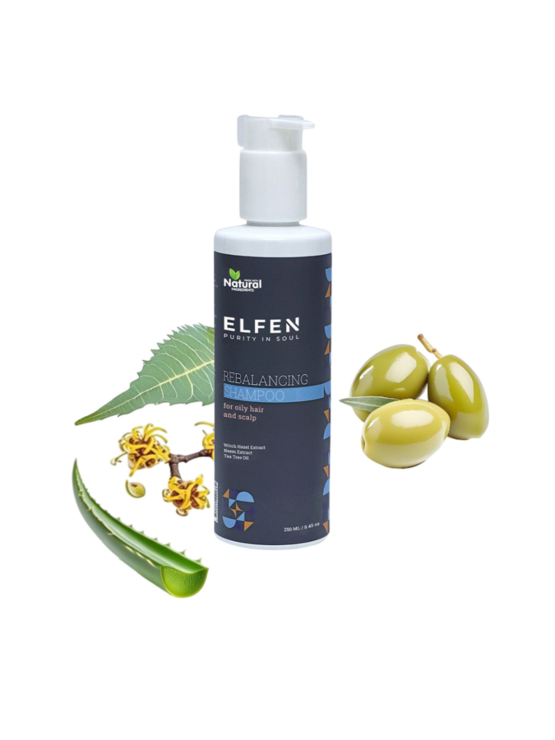 ELFEN Rebalancing Shampoo for Oily Hair & Scalp With Witch Hazel Extract- 250 ml