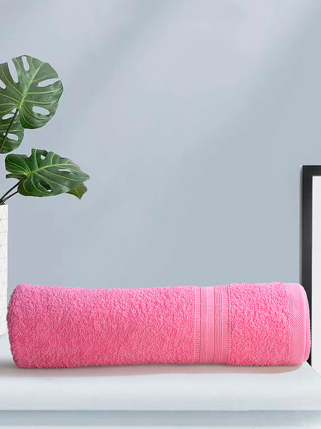 LacyLook Pink 400 GSM Pure Cotton Bath Towel
