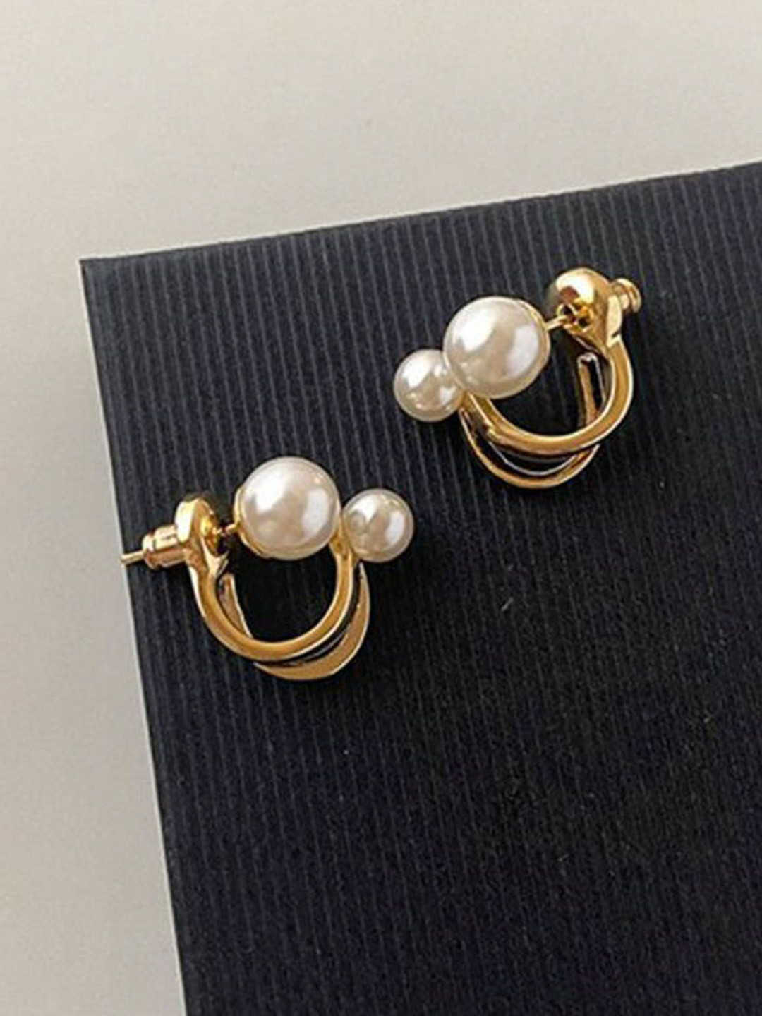 PolluxCraft Gold-Plated Preals Contemporary Shaped Korean Studs