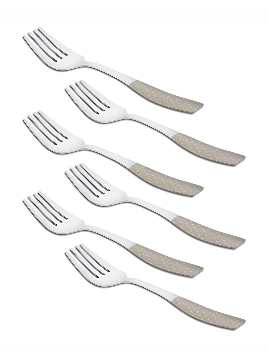Parage Silver Toned 6 Pieces Stainless Steel Table Fork Set