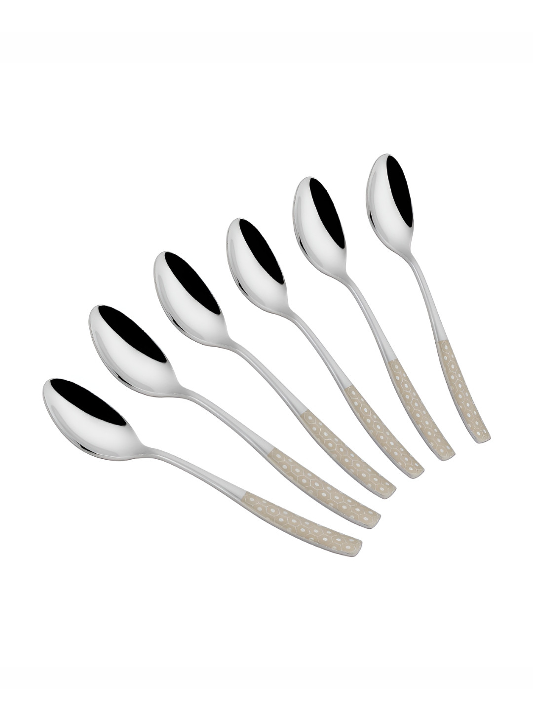 Parage Silver Toned 6 Pieces Stainless Steel Tea Spoons