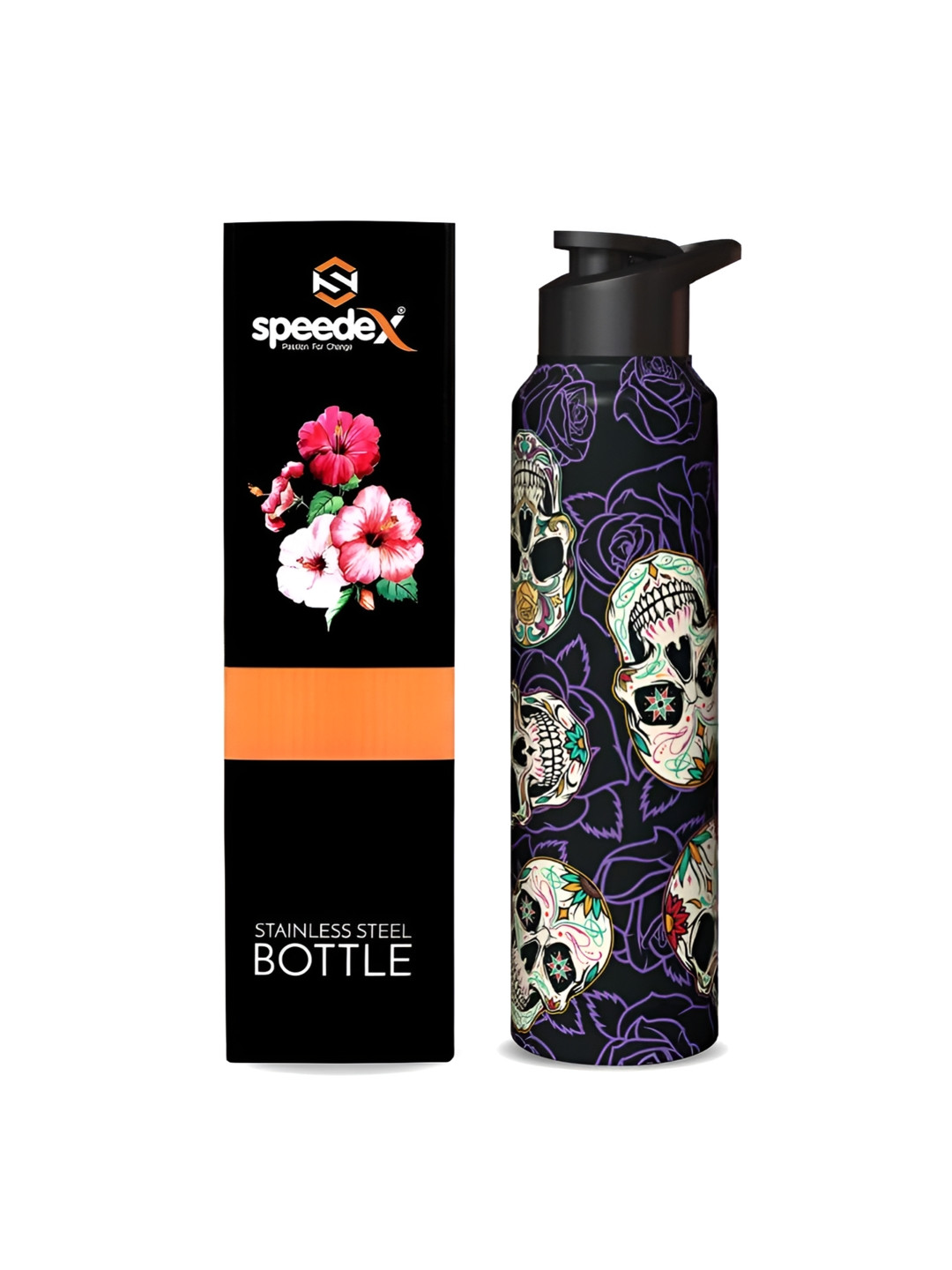Speedex Black & Purple Stainless Steel Water Bottle 1L Each